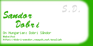 sandor dobri business card