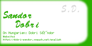 sandor dobri business card